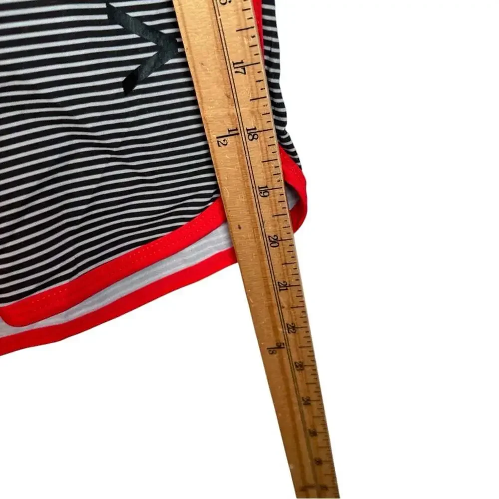RVCA Commander Trunks 34 Red Black Stripe Boardshorts Performance Stretch NWT